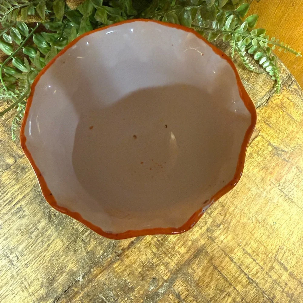 Vintage Italian Fat Lava Planter | 1960s Mid Century Floral Cachepot